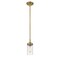 Z-Lite Calliope 1 Light Mini Pendant, Foundry Brass & Clear 617MP-FB - alternate 2